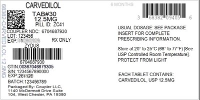 Label (68382 094 05 Carvedilol 12.5mg 67046 879 30)
